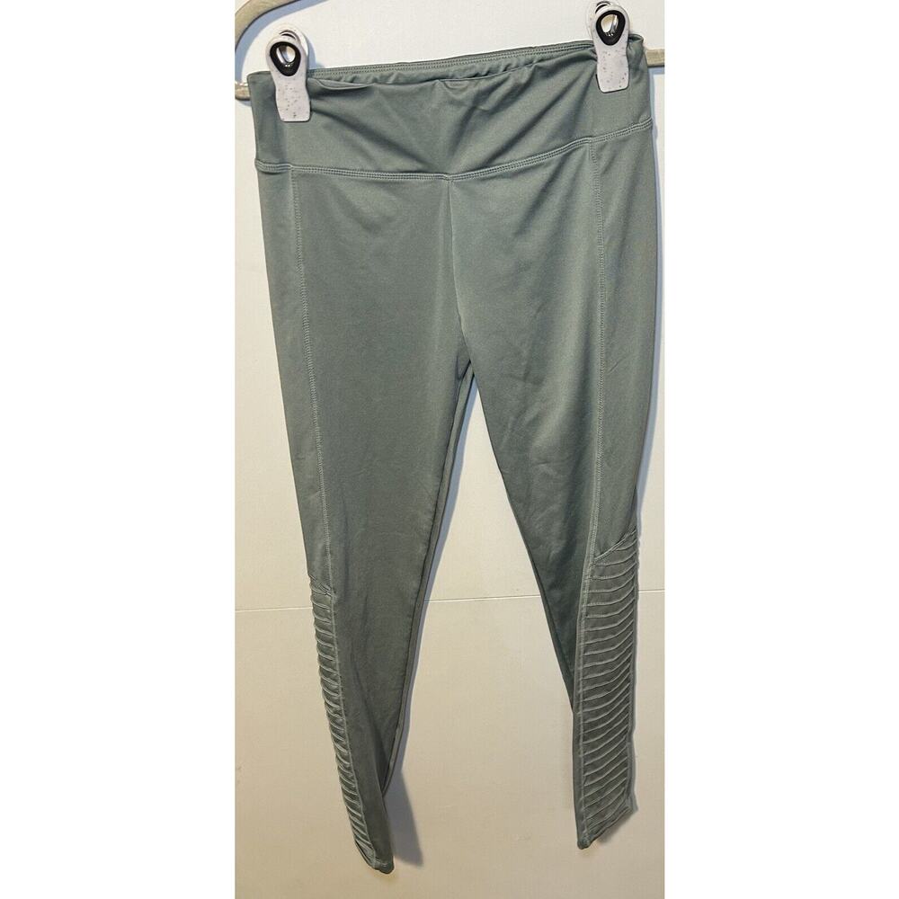 Sam Edelman Women's Leggings Size Medium Ribbed Detailing Sea-foam Green‎